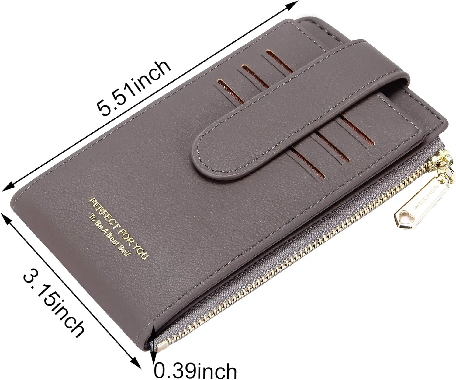 Badiya Card Holder Wallet for Women RFlD Slim Wallets Bifold Multi Card Case Coin Purse