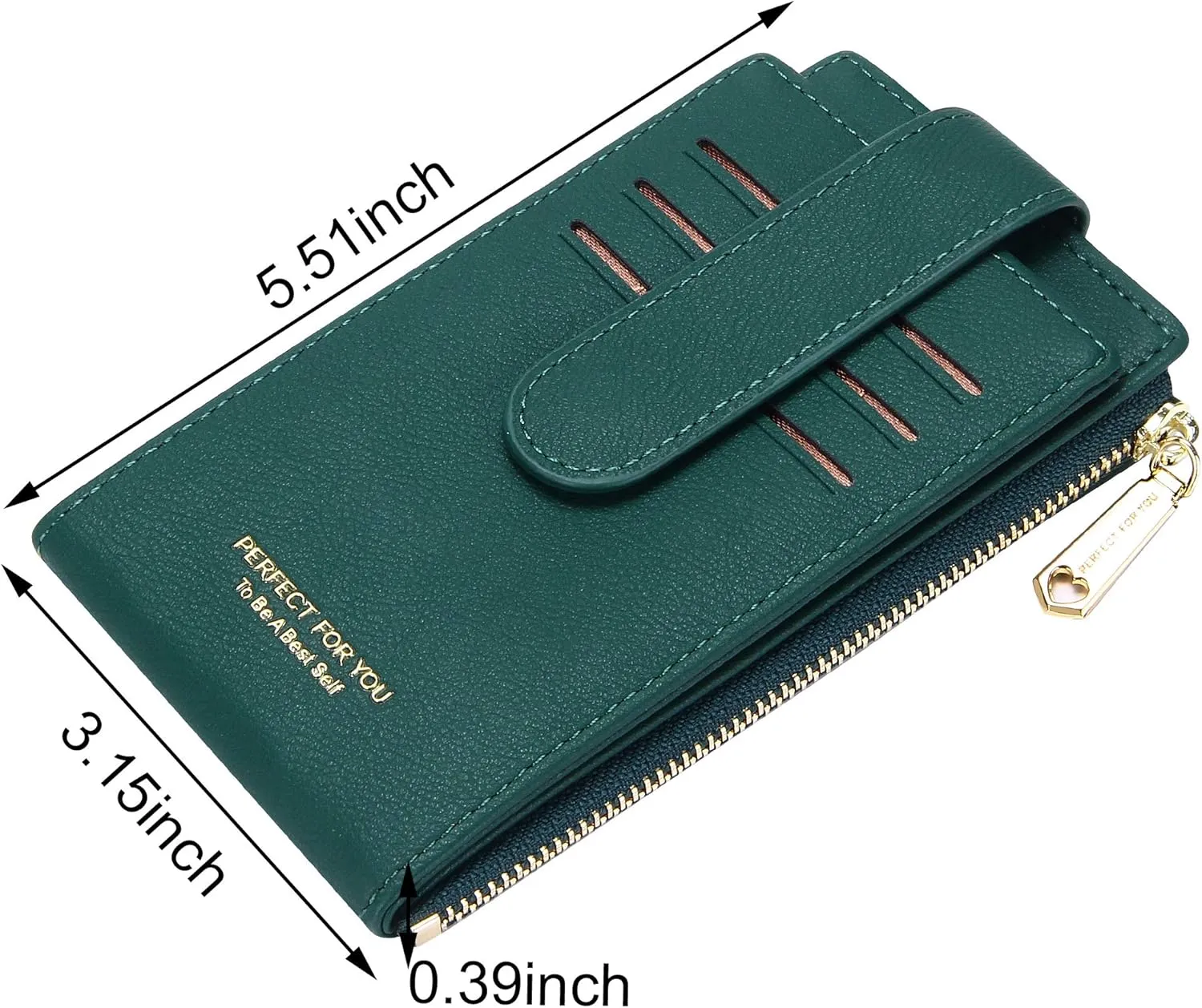 Badiya Card Holder Wallet for Women RFlD Slim Wallets Bifold Multi Card Case Coin Purse