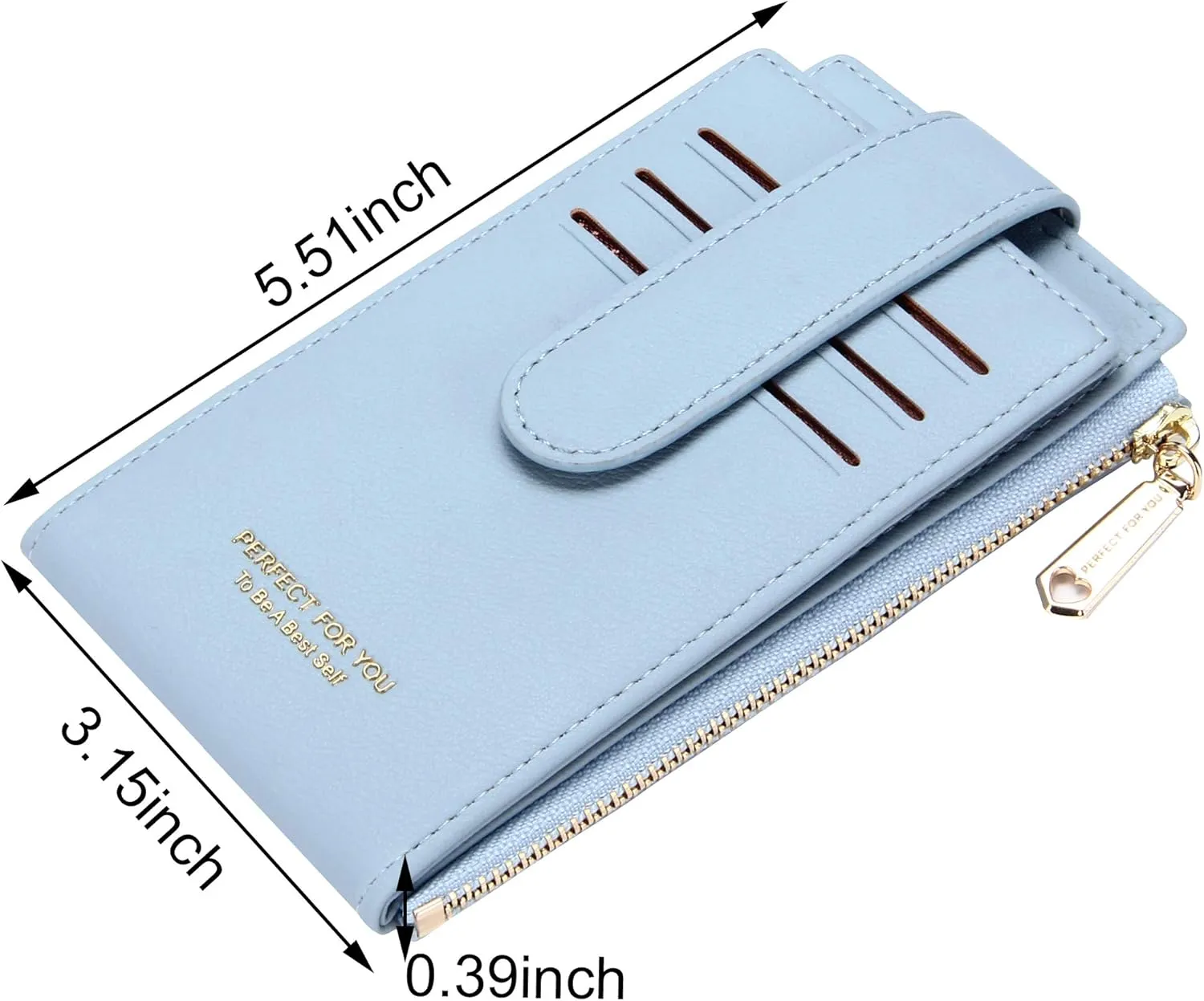Badiya Card Holder Wallet for Women RFlD Slim Wallets Bifold Multi Card Case Coin Purse