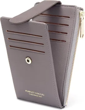 Badiya Card Holder Wallet for Women RFlD Slim Wallets Bifold Multi Card Case Coin Purse