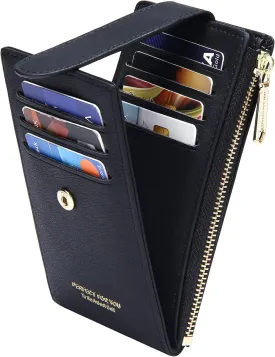 Badiya Card Holder Wallet for Women RFlD Slim Wallets Bifold Multi Card Case Coin Purse