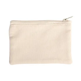 Bags - Pouch with Zipper - Canvas Texture - 18cm x 12.5cm