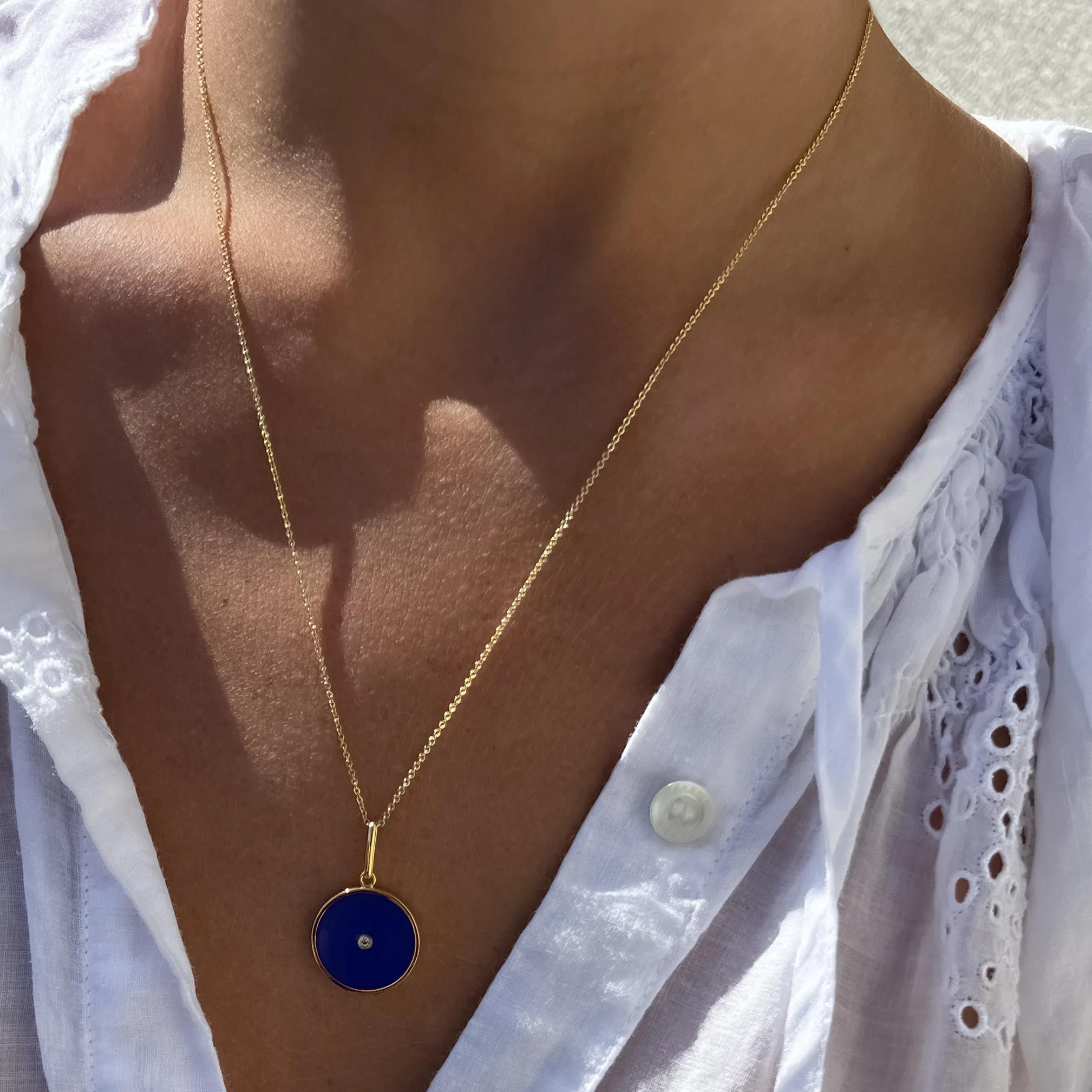 Balia Blue Enamel Necklace