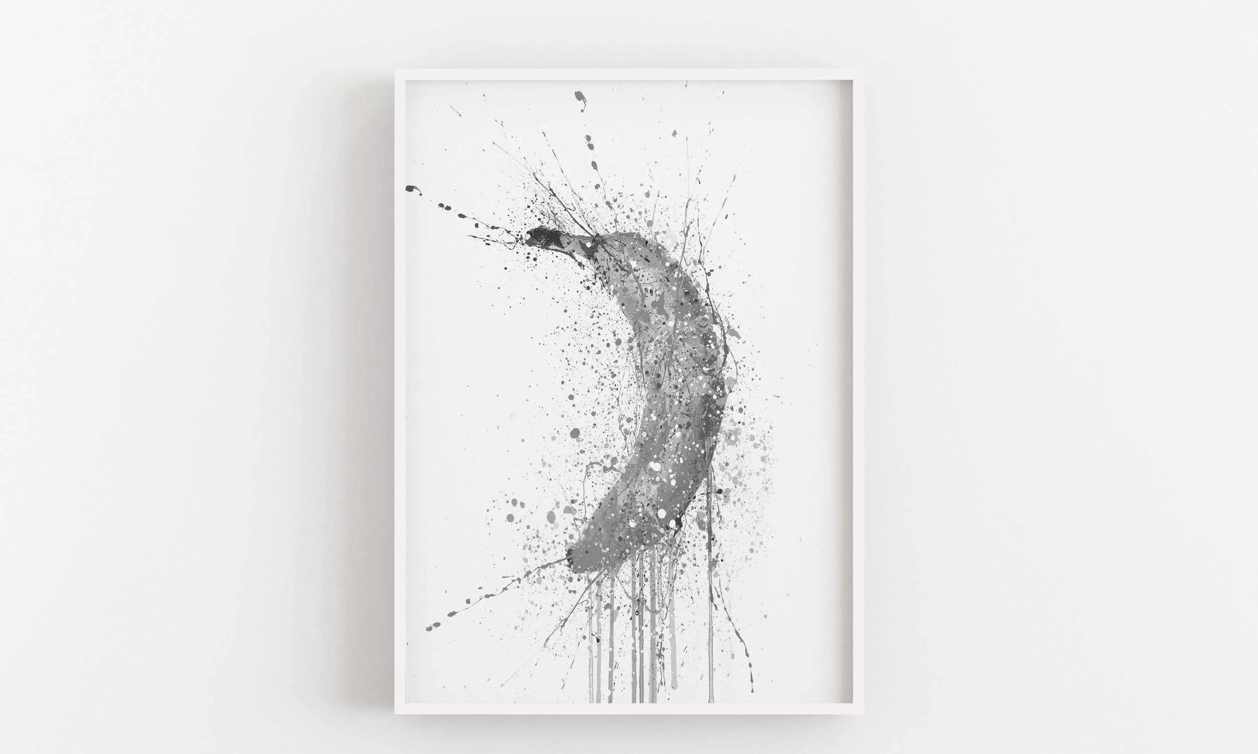 Grey Edition Banana Fruit Wall Art Print: Elegant Home Decor