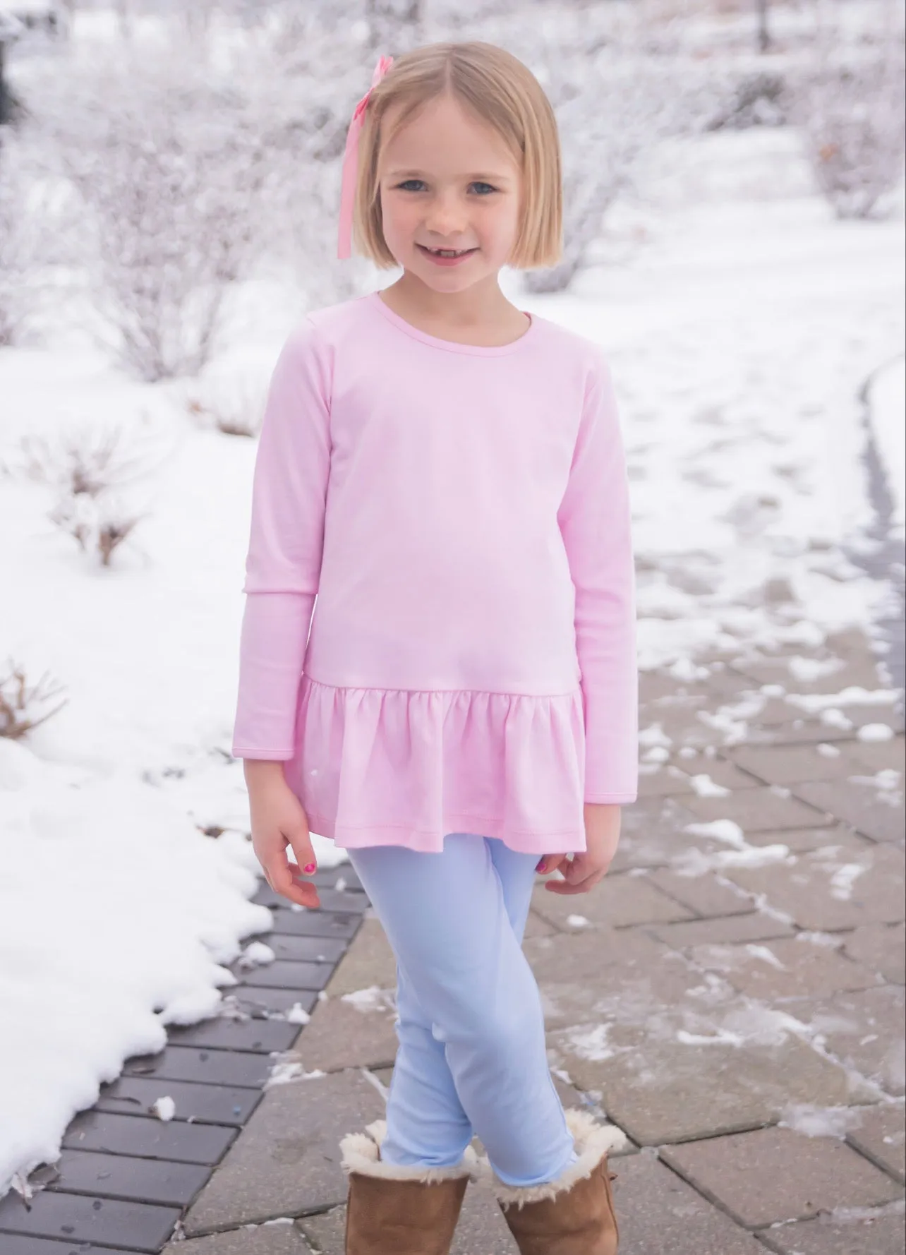 Basics Knit Leggings, Light Blue
