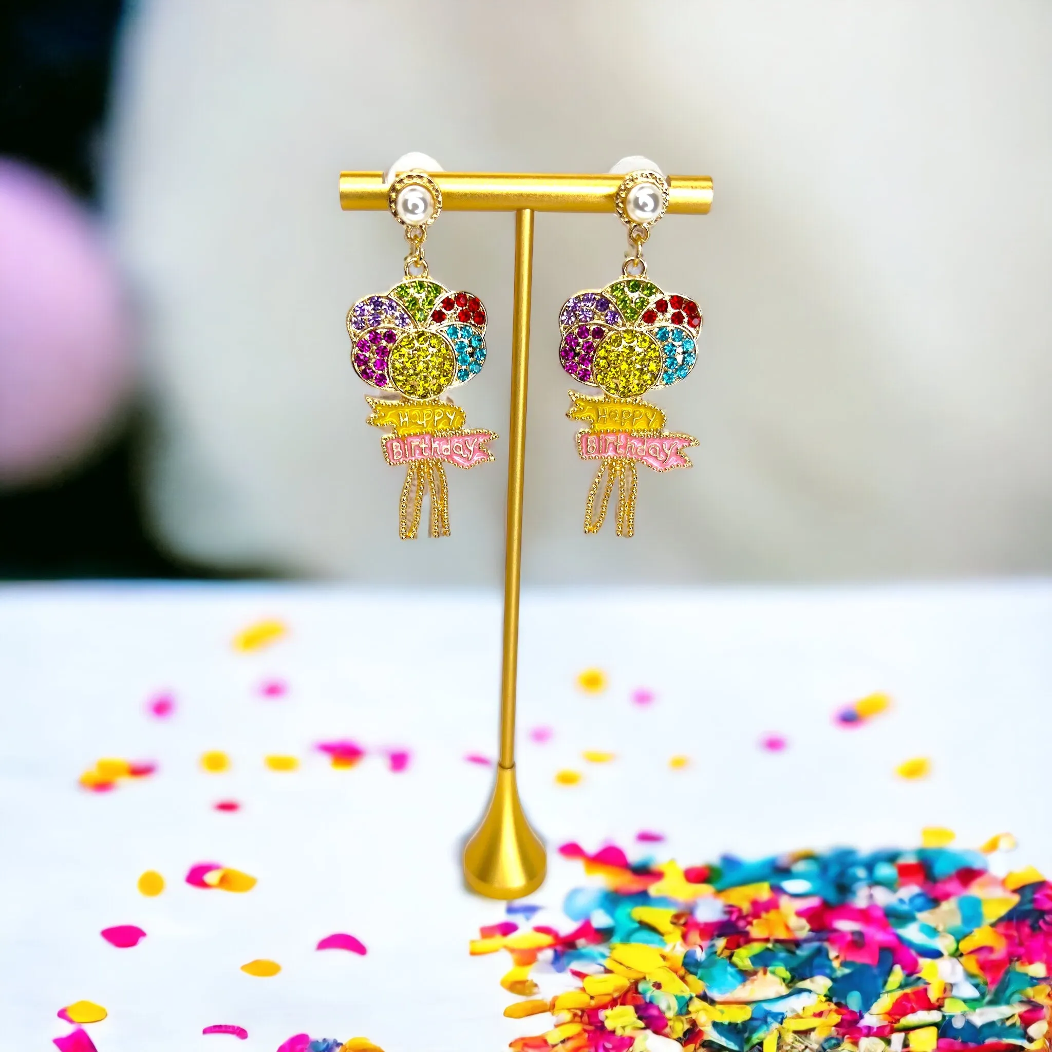 Birthday Earrings - Birthday Accessories, Birthday Queen, Birthday Girl Earrings, Happy Birthday