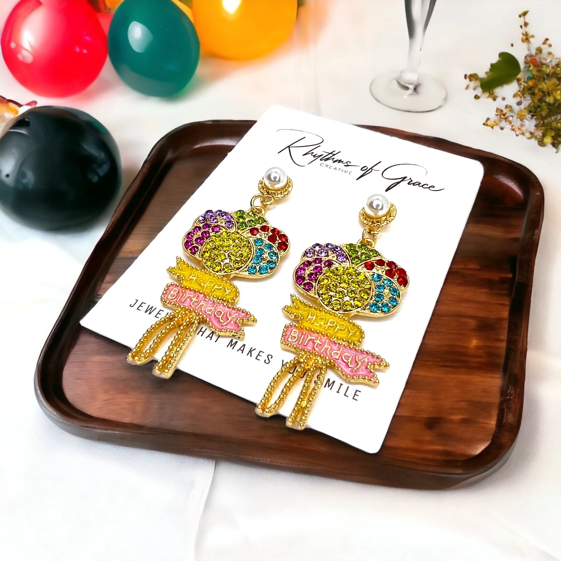 Birthday Earrings - Birthday Accessories, Birthday Queen, Birthday Girl Earrings, Happy Birthday