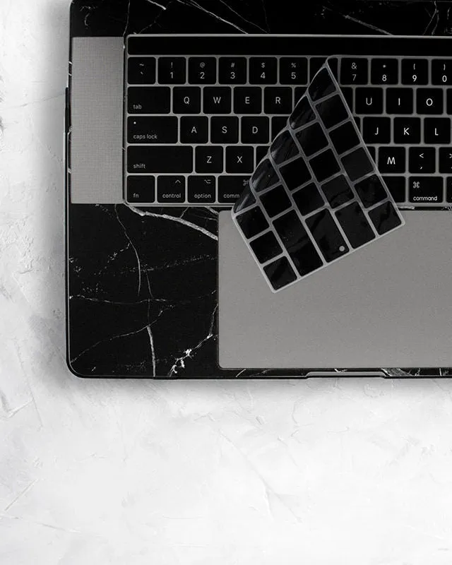Black Out Marble Macbook Case
