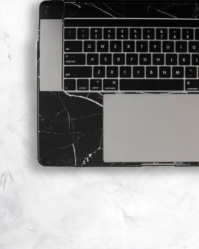 Black Out Marble Macbook Case