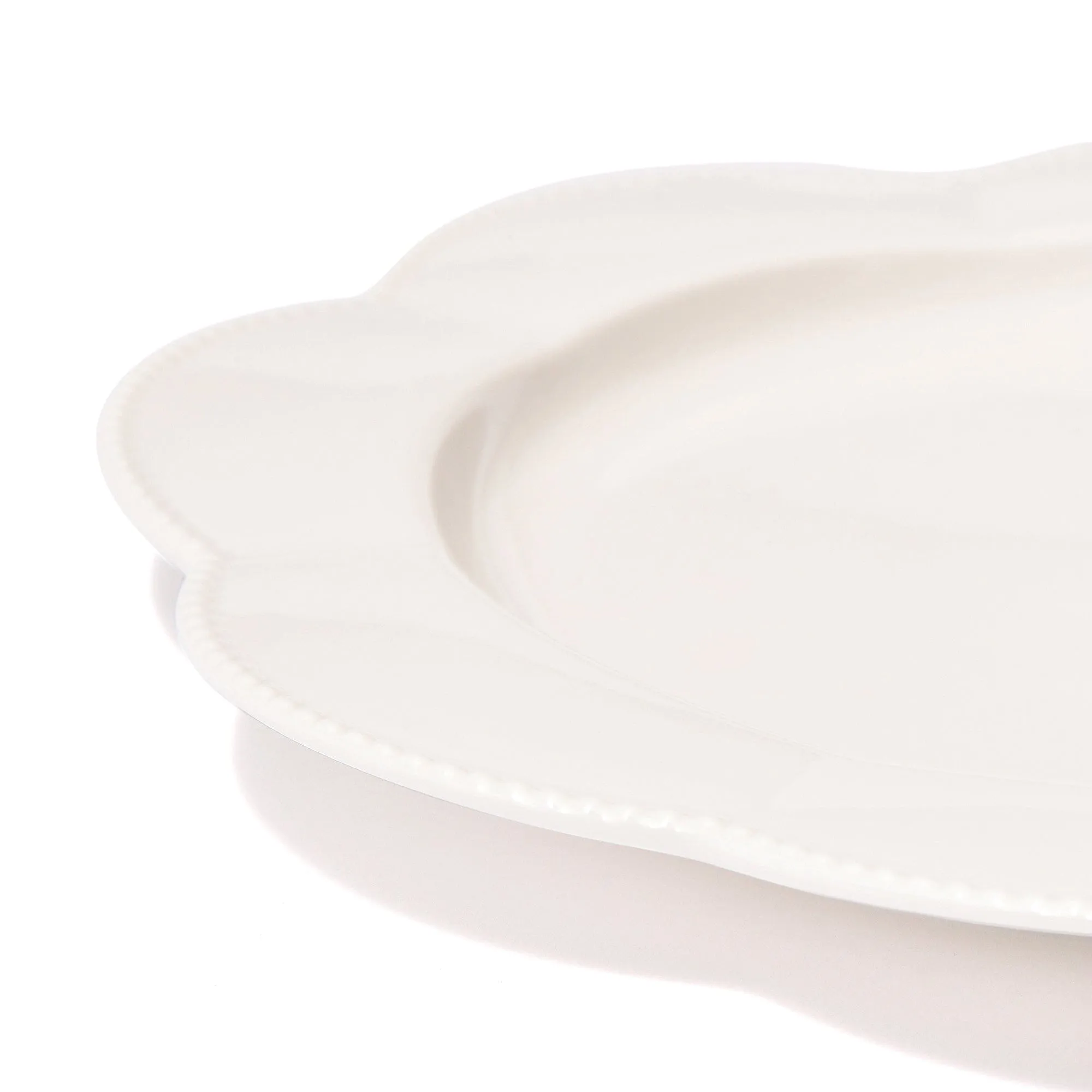 Blanche Plate Large Flower  White
