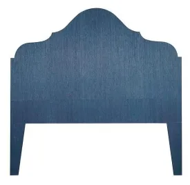 Blue Grasscloth Arched Manor Headboard