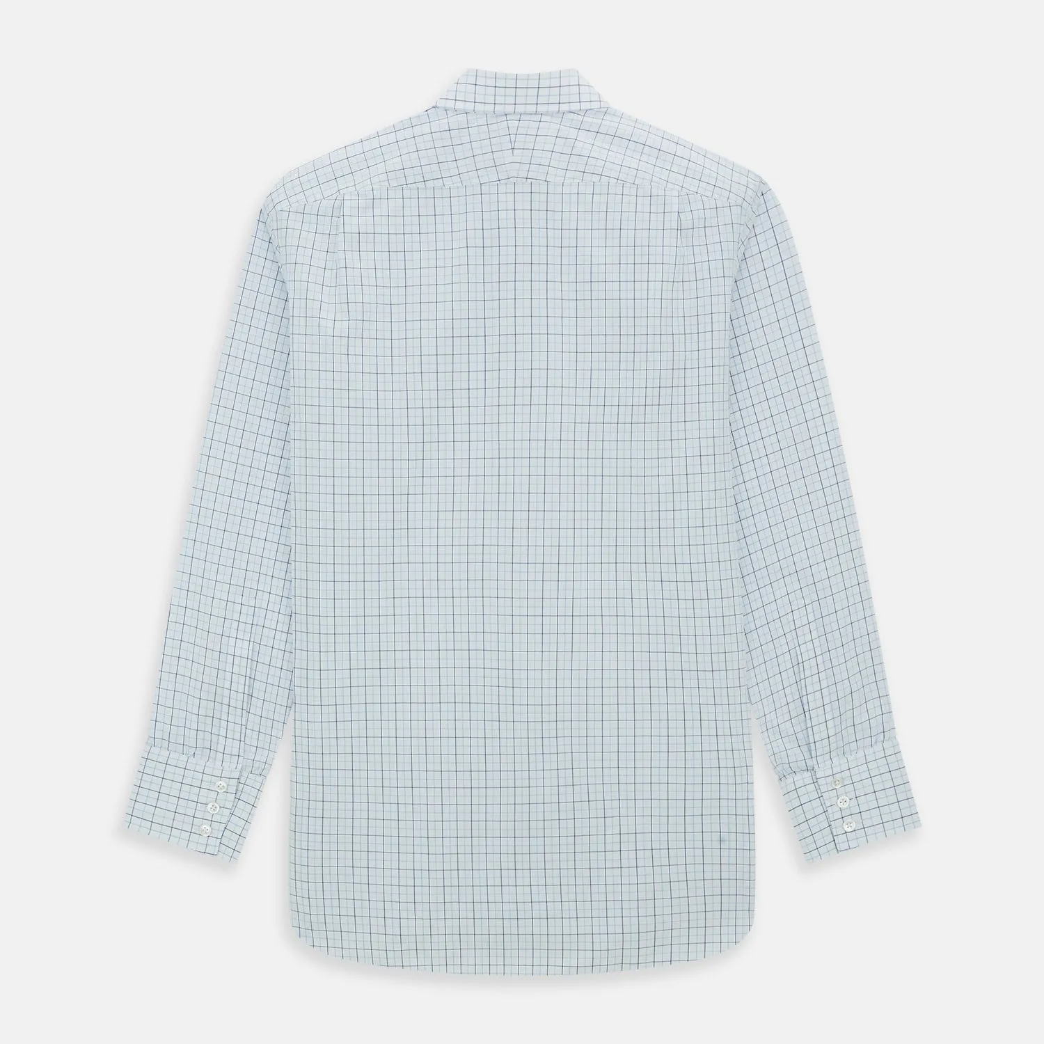 Blue Overlay Grid Check Mayfair Shirt
