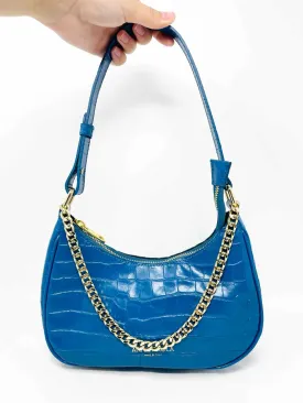 Blue/Gold Reptile Chain Purses Purse