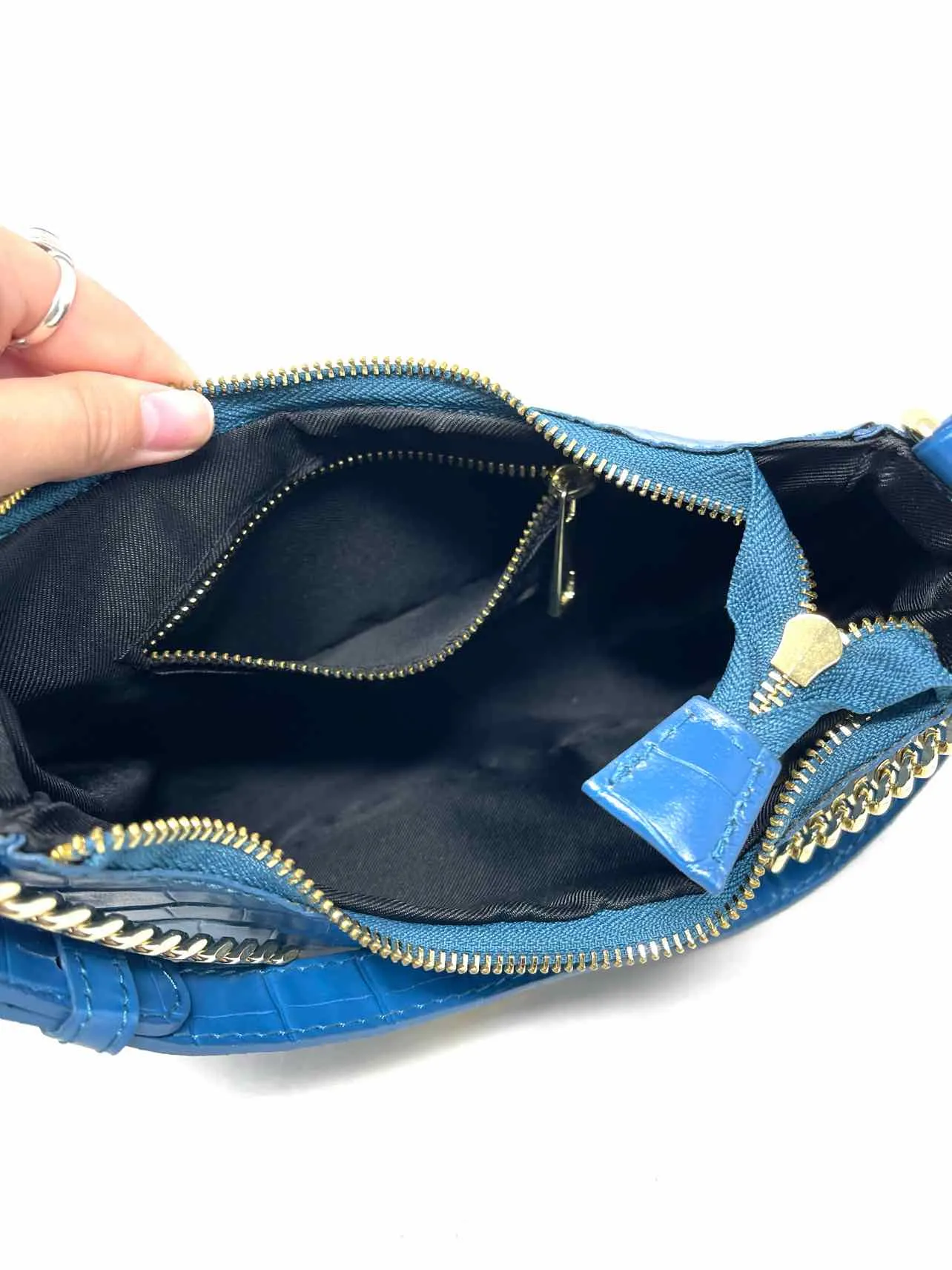Blue/Gold Reptile Chain Purses Purse