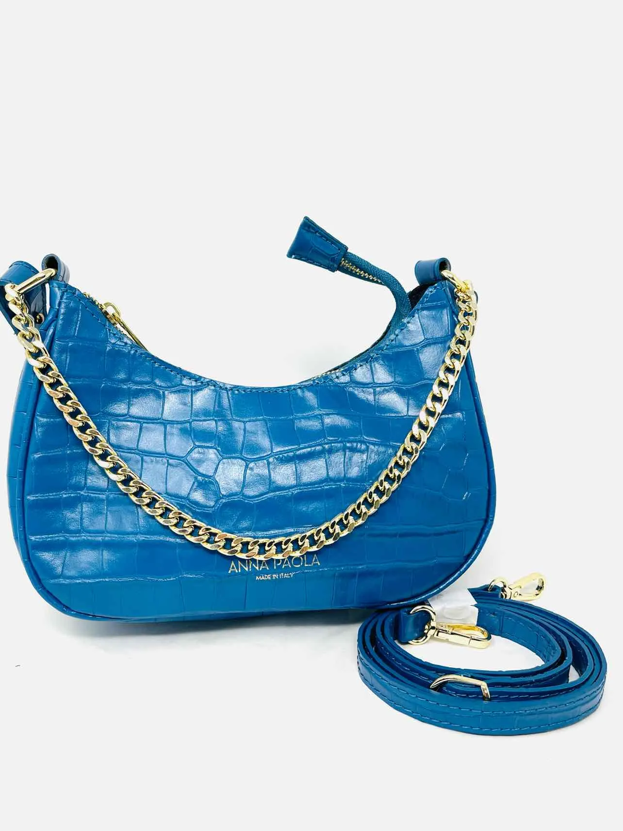 Blue/Gold Reptile Chain Purses Purse