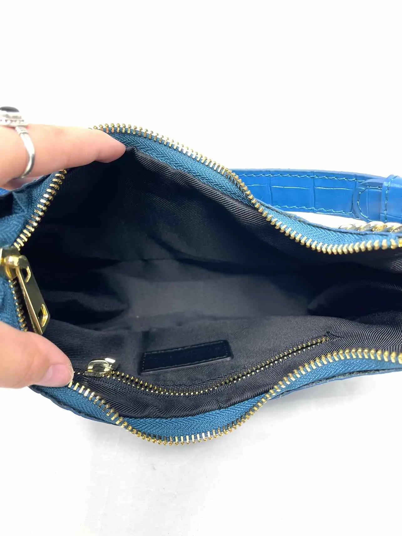Blue/Gold Reptile Chain Purses Purse