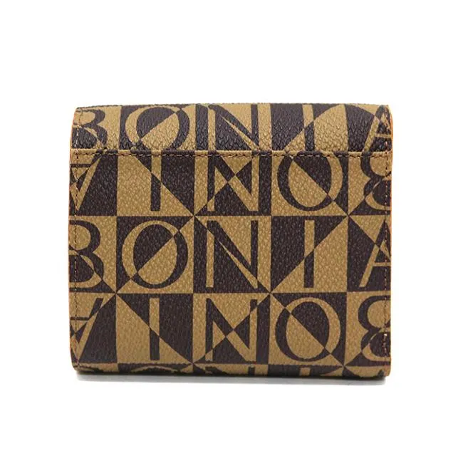 Bonia Monogram Short 3-Fold Wallet-Brown