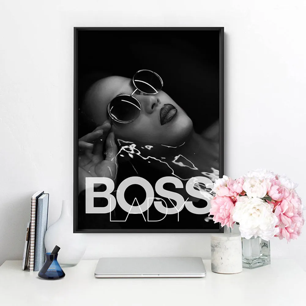 BOSS Lady Black and White I - Art Print