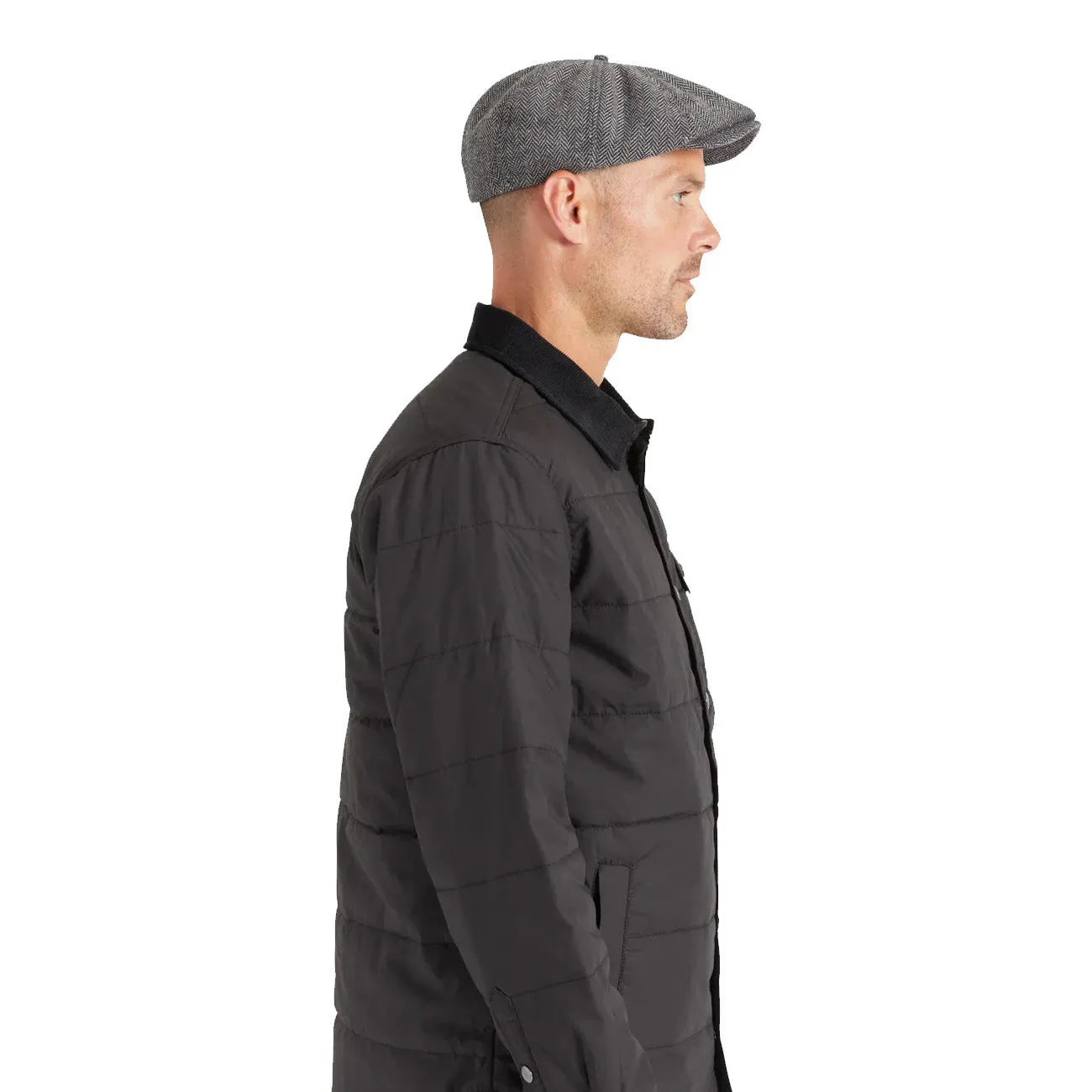 Brixton Brood Snap Cap Grey Black