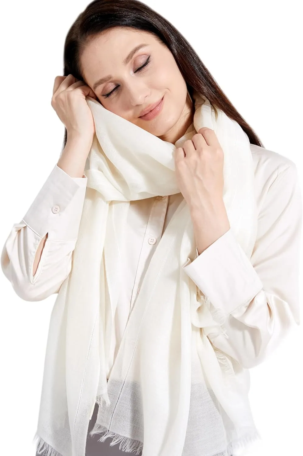 Buttery-soft Cashmere Wrap Lightweight Scarf Shawl Travel Stole for Wayfarer Extra Large 75"x35"