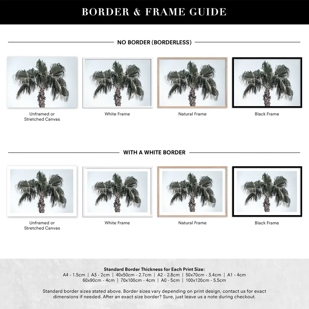 California Coastal Palm Tree Landscape - Art Print