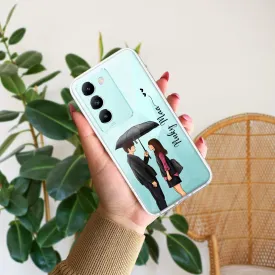 Caring Couple Customize Transparent Silicon Case For Vivo