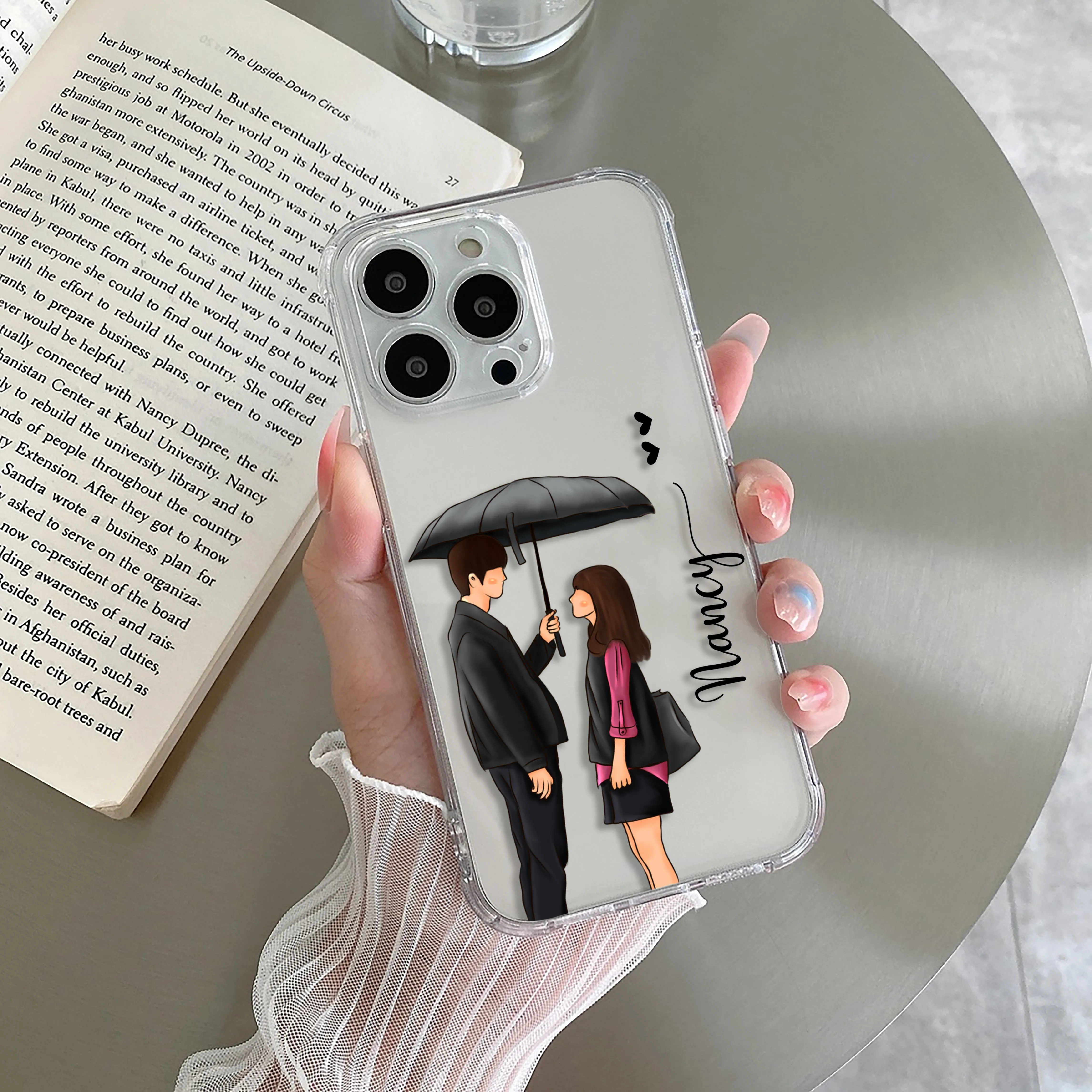 Caring Couple Customize Transparent Silicon Case For Vivo