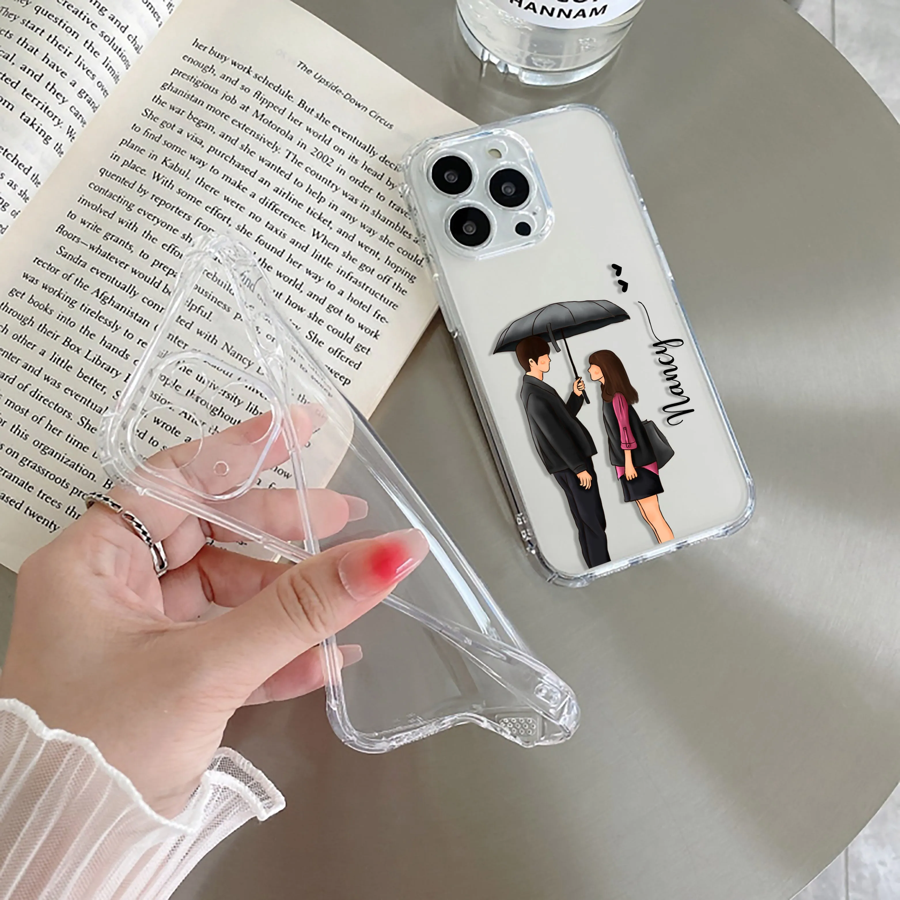 Caring Couple Customize Transparent Silicon Case For Vivo
