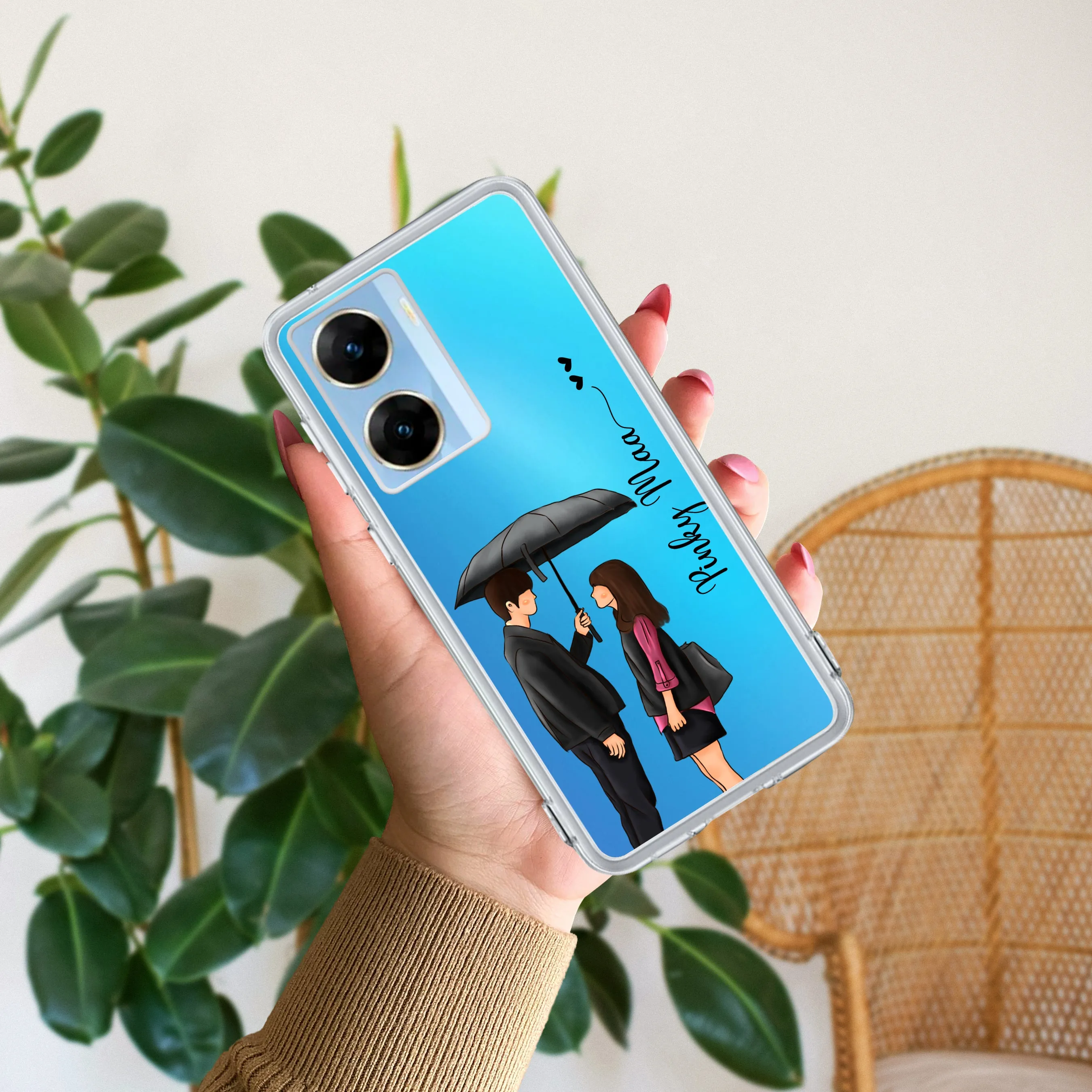 Caring Couple Customize Transparent Silicon Case For Vivo