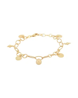 Carlton London Gold Plated Charm Bracelet For Women