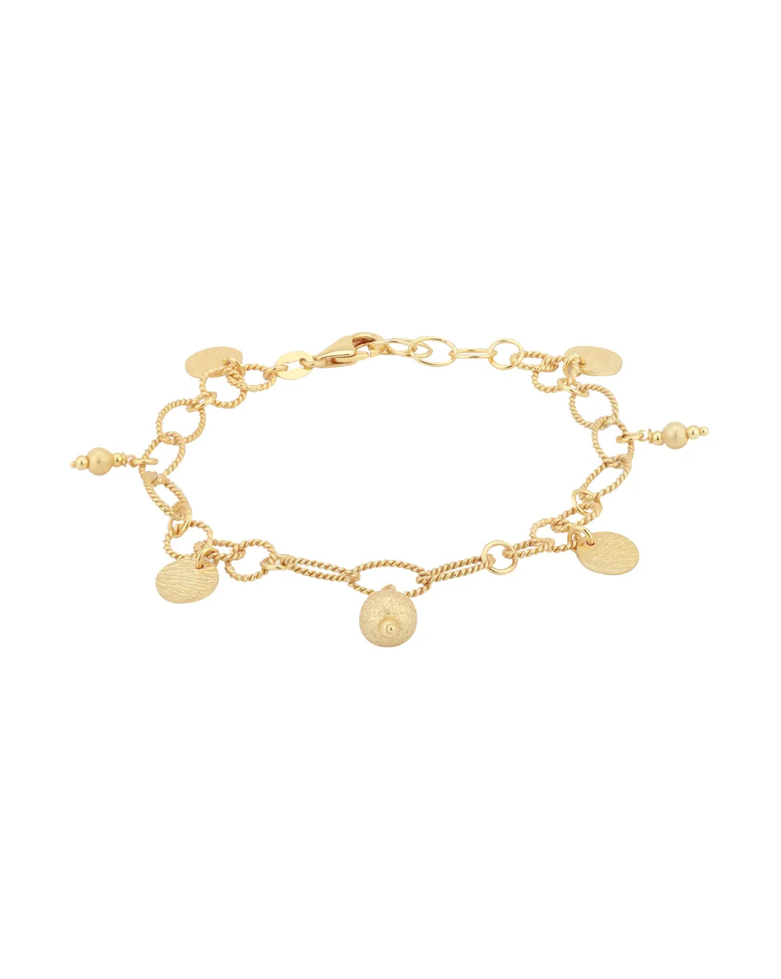 Carlton London Gold Plated Charm Bracelet For Women