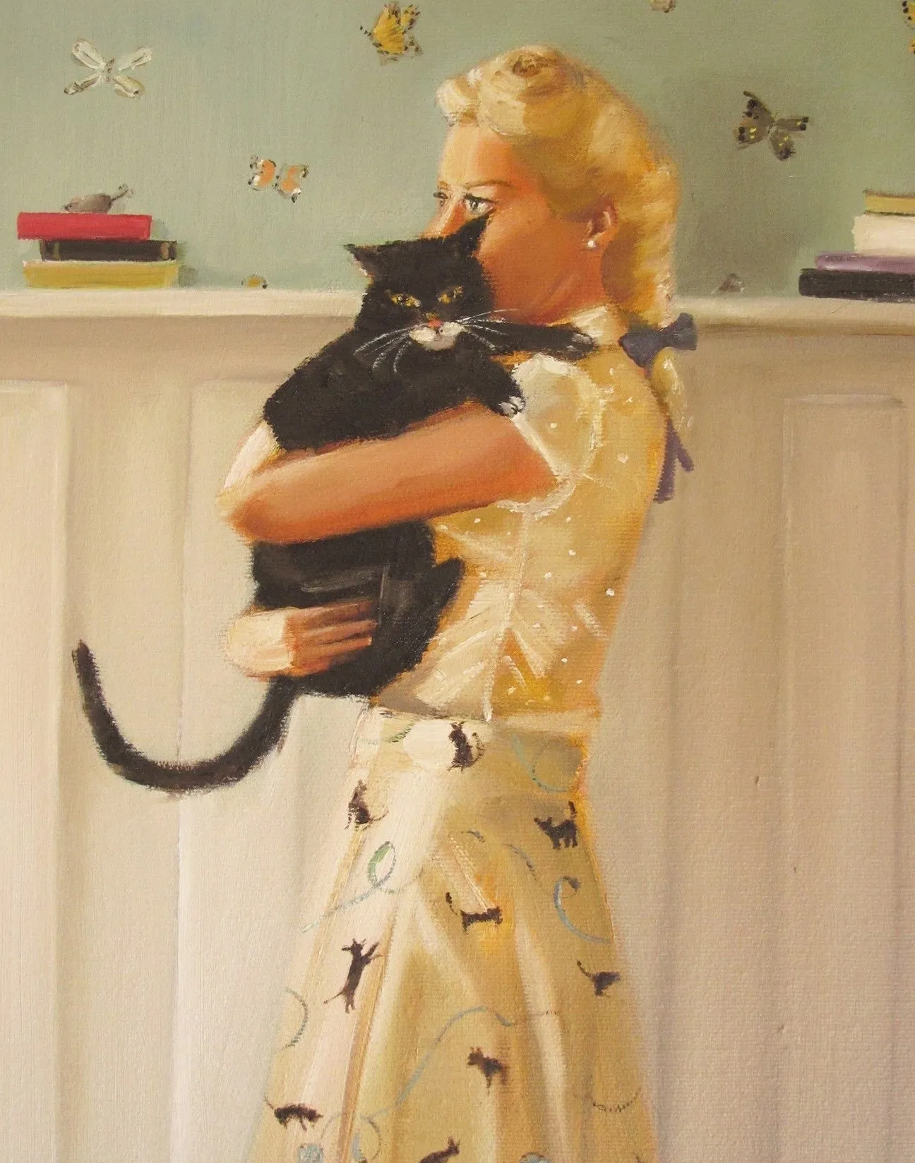 Cat and Mouse - Janet Hill Studio Art Print