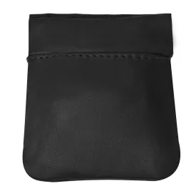 Classic Leather Squeeze Coin Pouch- Burgundy