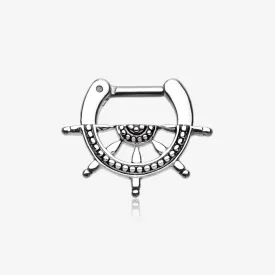 Classic Nautical Wheel Septum Clicker