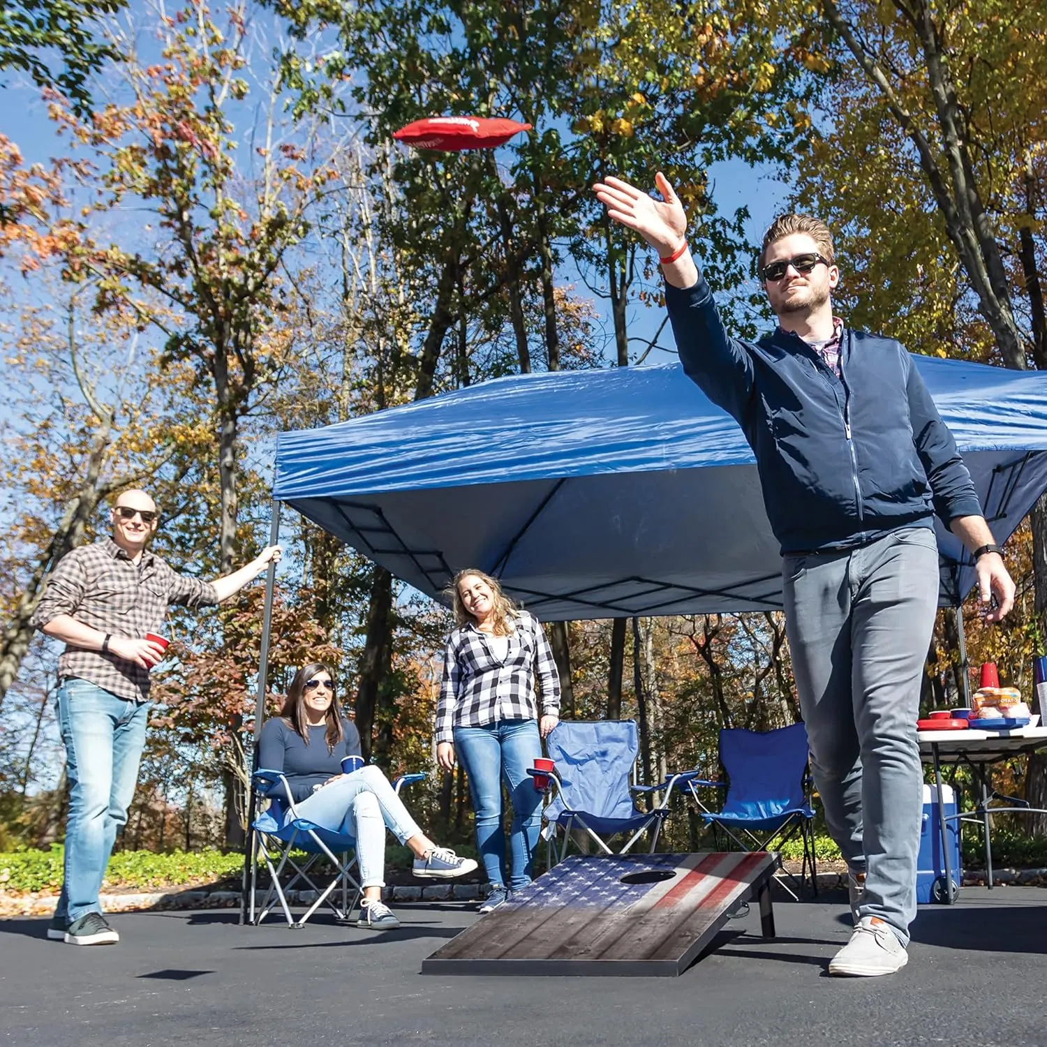 College Team Cornhole Boards, 2x4 Solid Wood Cornhole Set, Officially Licensed Corn Hole Game Boards, Perfect for Tailgates