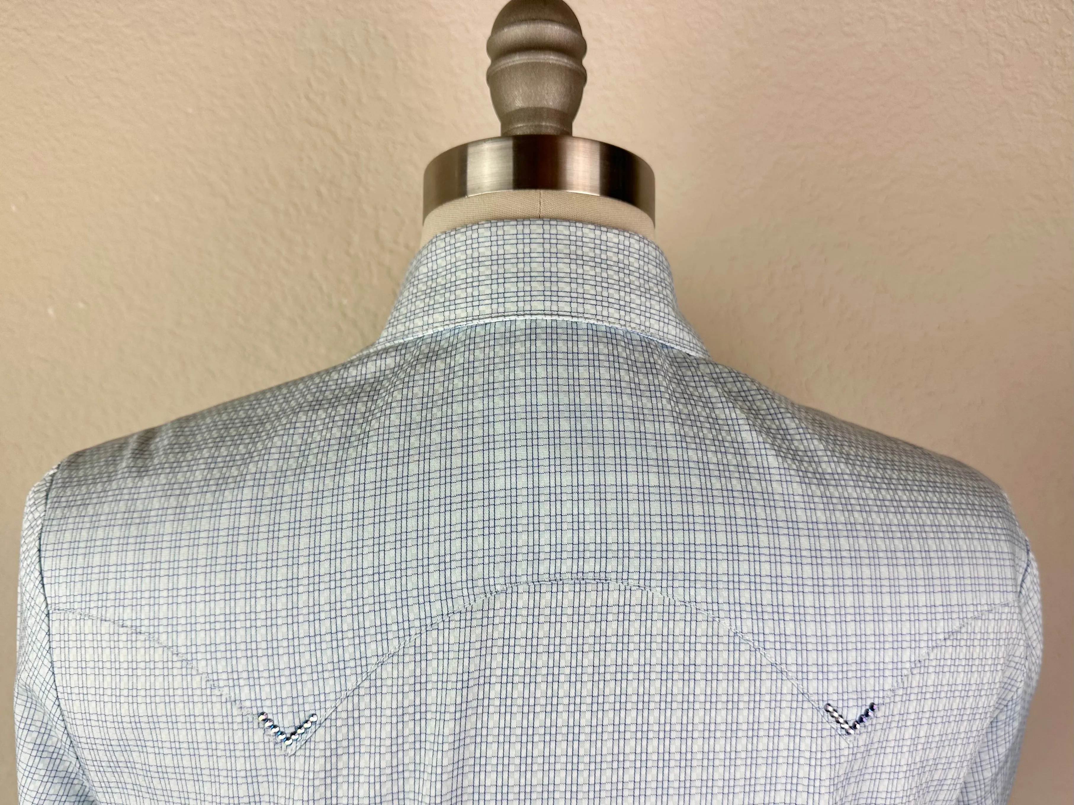 CR Western Pro Light Blue and Navy Italian Cotton