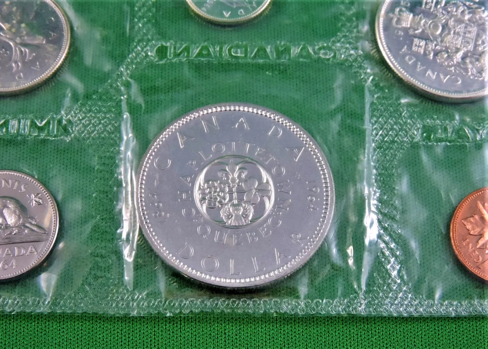 Currency - Coin Set - 1964 - RCM - Uncirculated Coin Set - Centennial of the 1864 Meetings in Charlottetown, PEI and Quebec City, QC