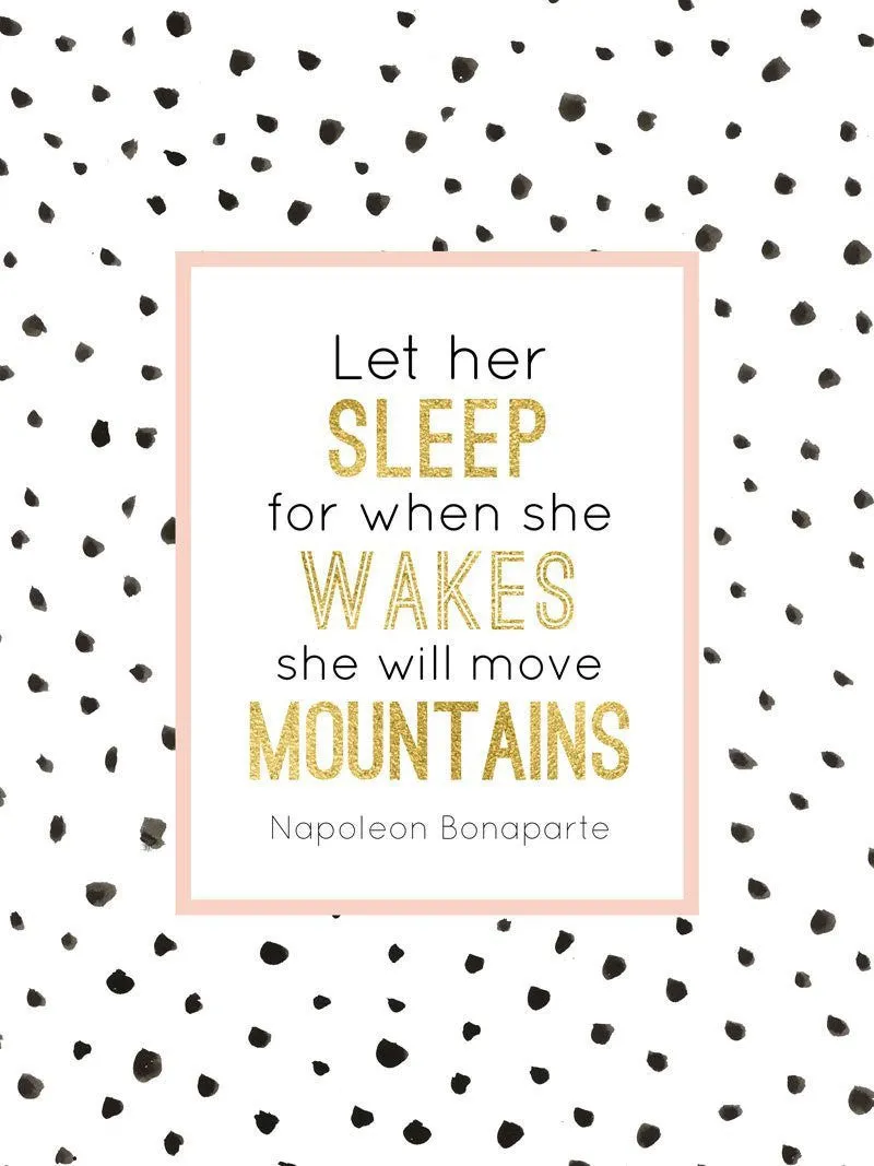 Custom Mountain Wall Prints - Let her Sleep/Move Mountains
