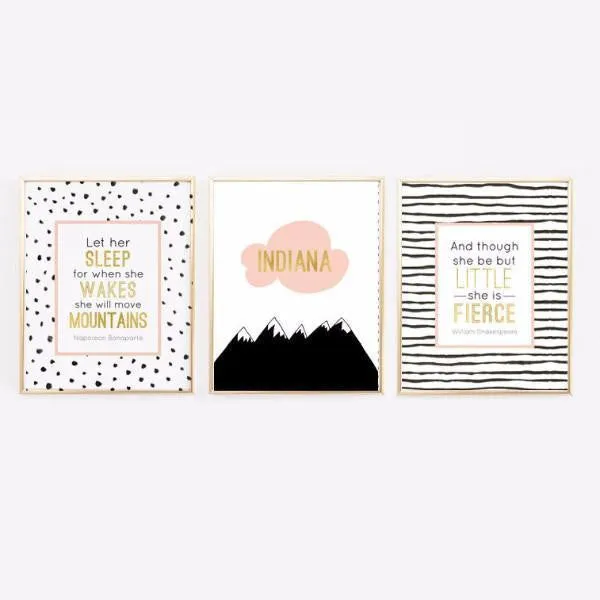 Custom Mountain Wall Prints - Let her Sleep/Move Mountains