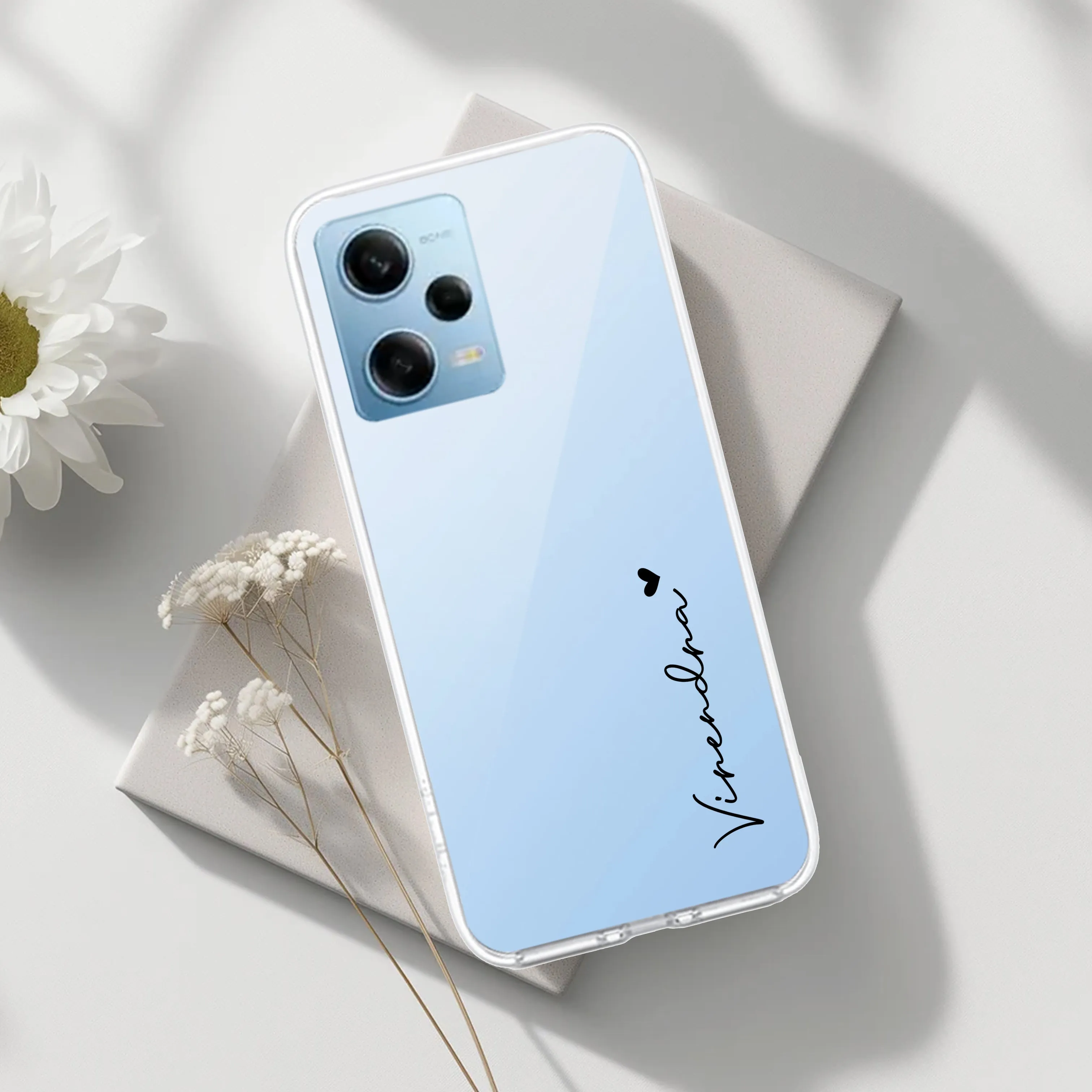 Customize Name Transparent Silicon Case For Redmi/Xiaomi