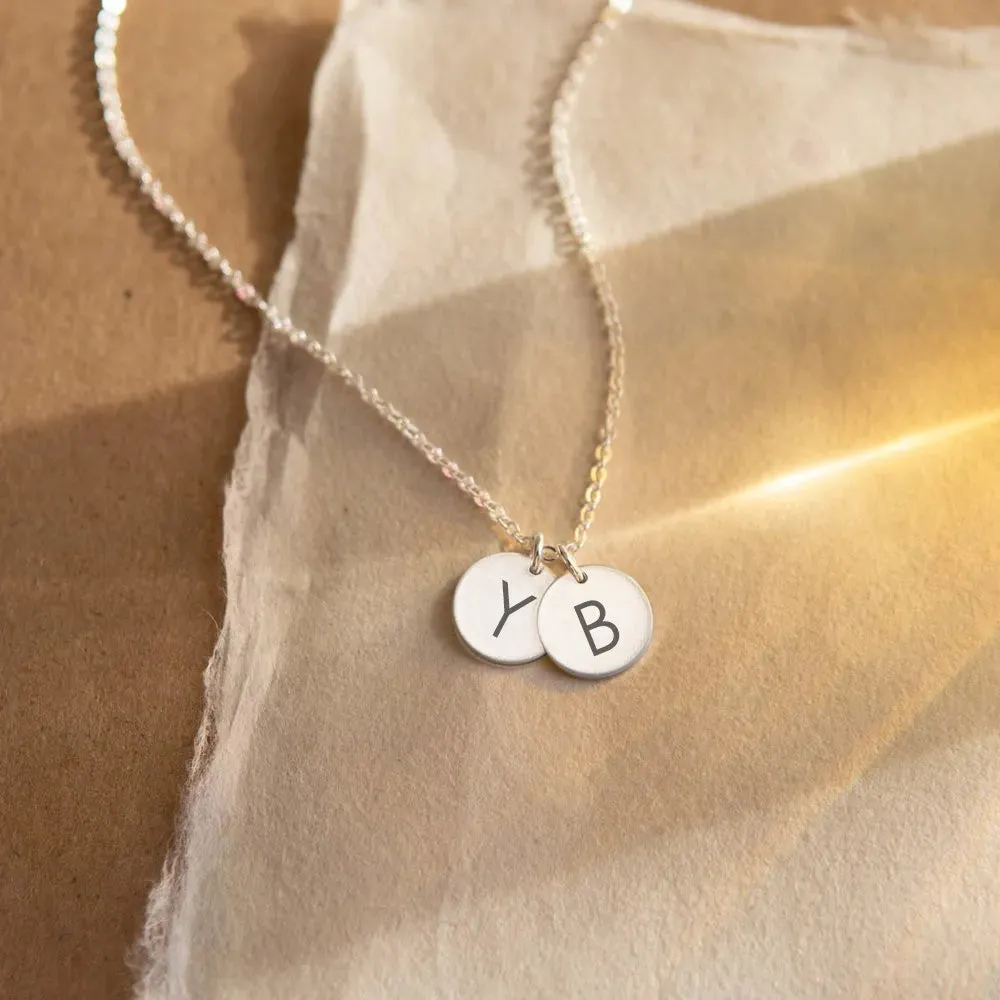 Customized Tiny Coin Disc Necklace