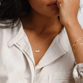 Customized Tiny Coin Disc Necklace