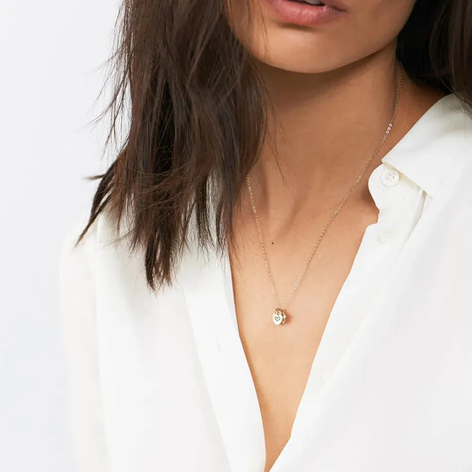 Customized Tiny Coin Disc Necklace