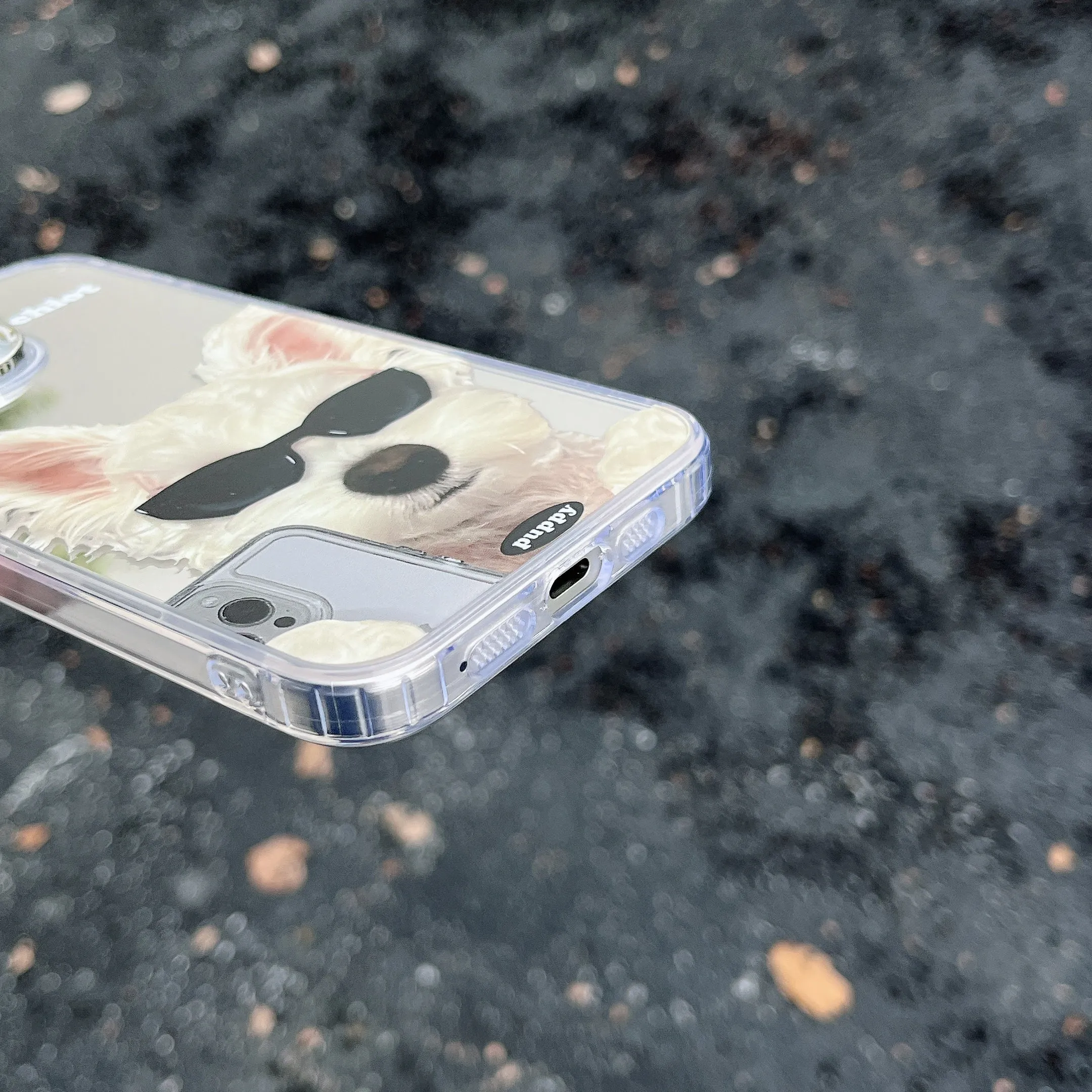 Cute Puppy Taking Selfie Mirror Case for iPhone