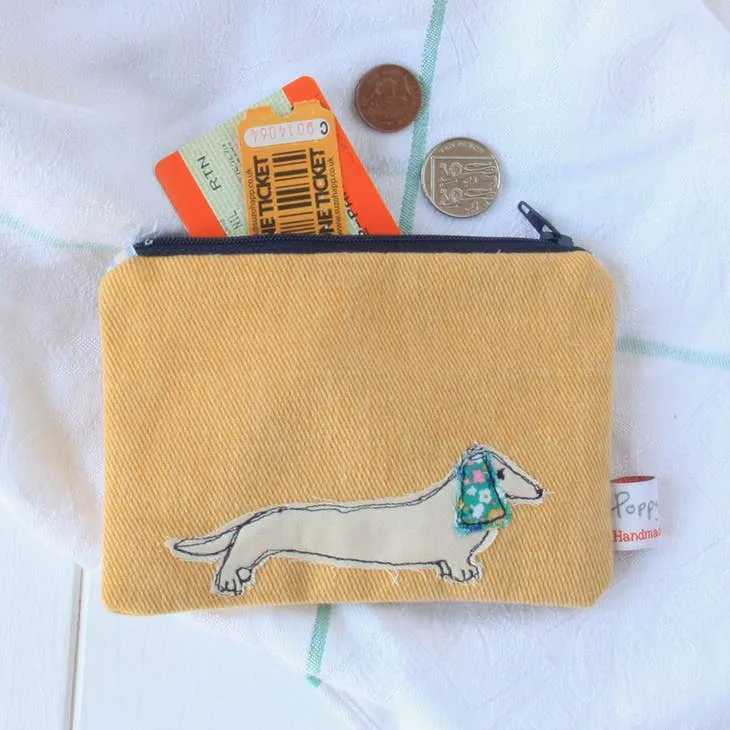 Dachshund Embroidered Coin Purse
