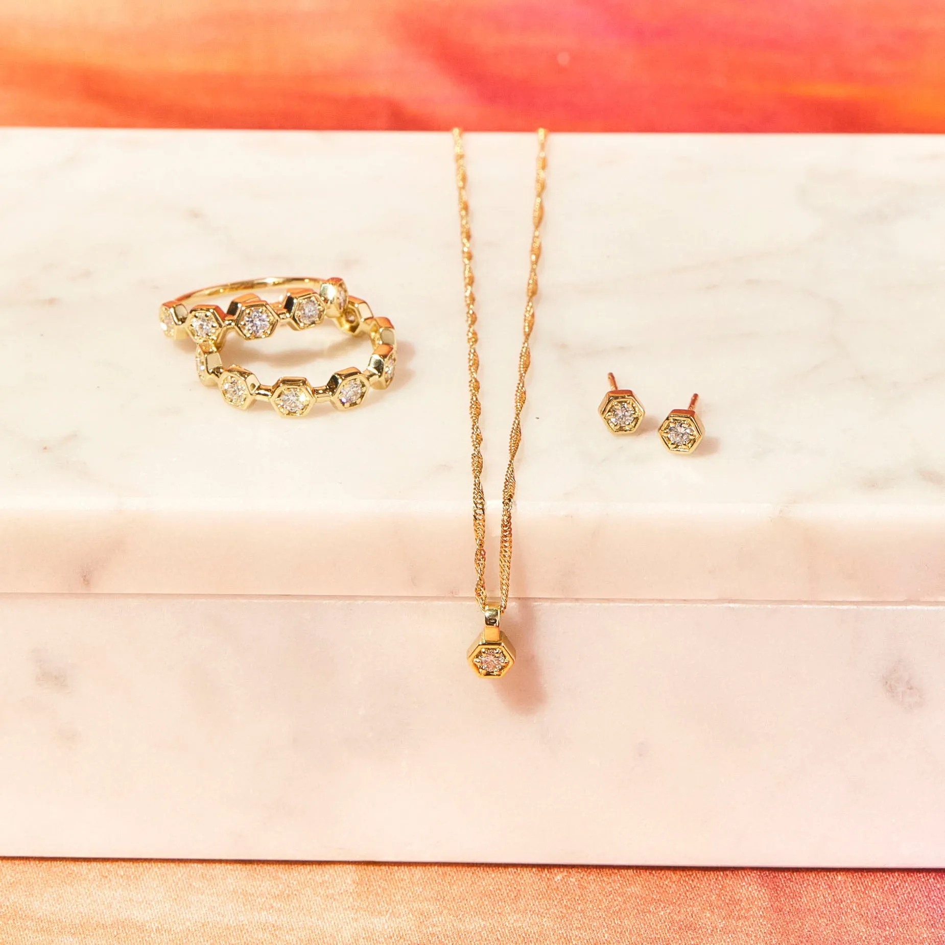 Diamond Hex Pendant