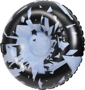 DIMAR GARDEN 47" Snow Tube Inflatable Snow Sled with Heavy Duty PVC and Handles, Black Blue