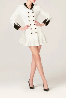 DL CHIC Timeless Jane Pleated Suit Dress