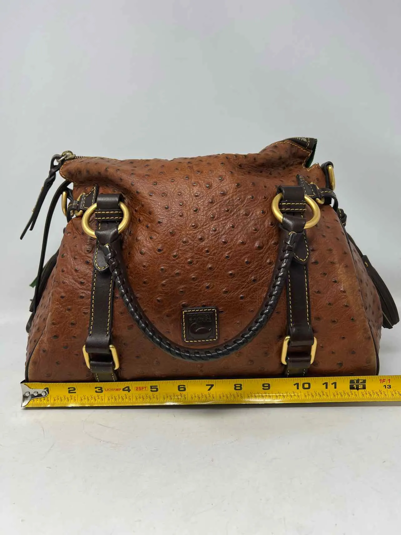 Dooney & Bourke Brown Ostrich Leather AS IS Designer Purse