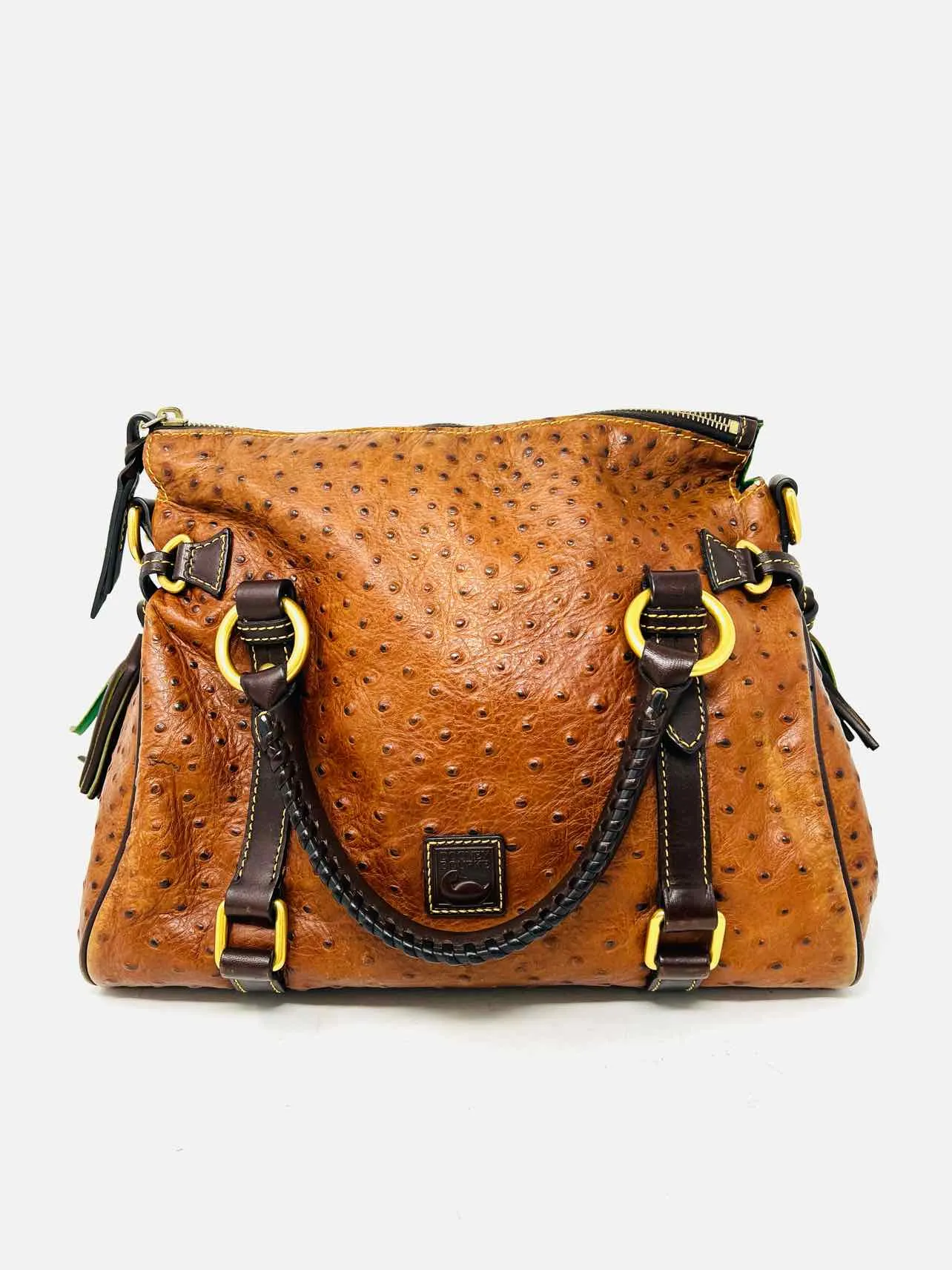 Dooney & Bourke Brown Ostrich Leather AS IS Designer Purse